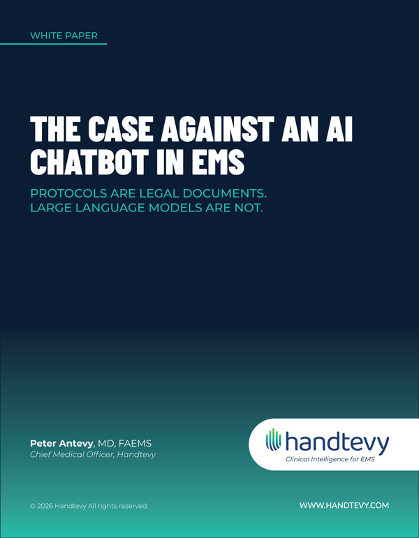 The Case Against an AI Chatbot in EMS — White Paper Cover