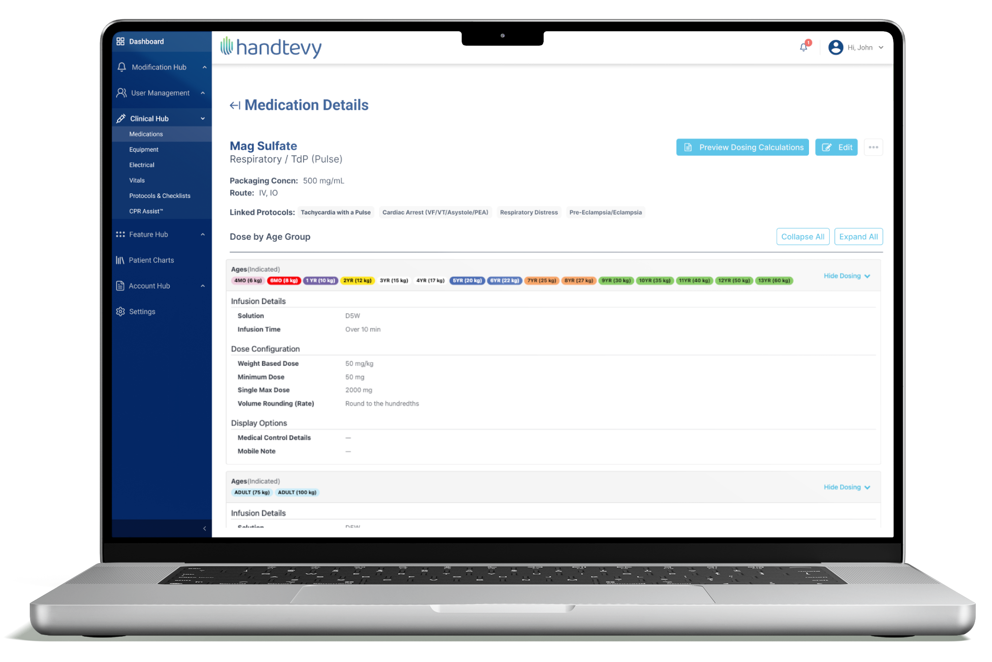 Handtevy Admin Portal Edit Medications